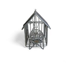 VTG Hanging Metal Birdcage Candle Holder Ladybug Decor